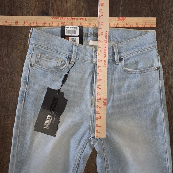 Harley Davidson Women's Bootcut High Rise Denim Jeans Blue Size 27 - Picture 5 of 12